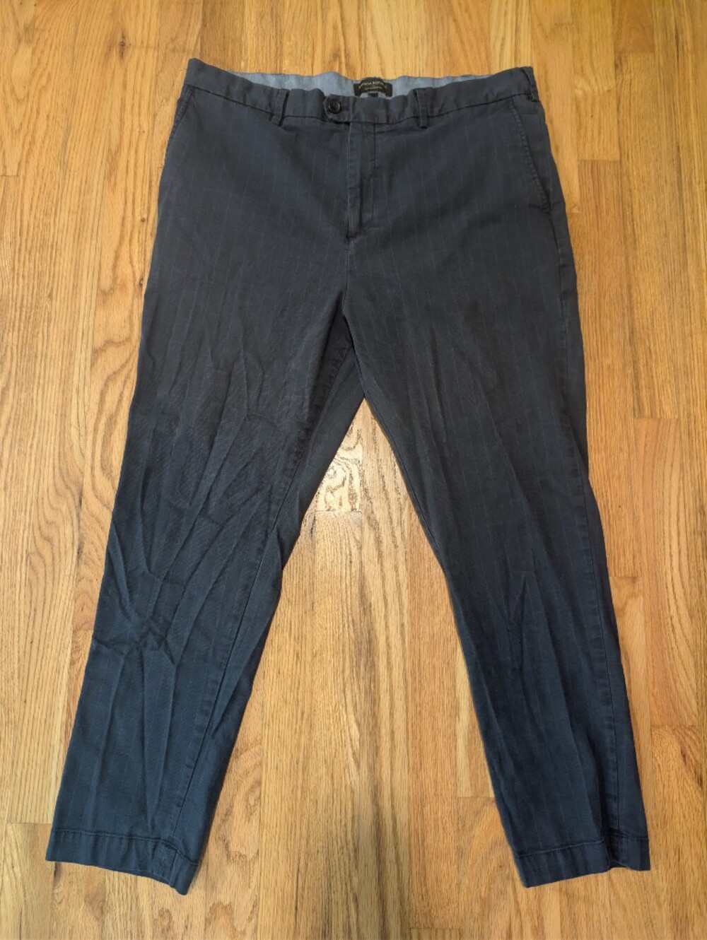 Banana Republic Men's Slim-Tapered Fit Jeans in Dark Navy With Pinstripe
